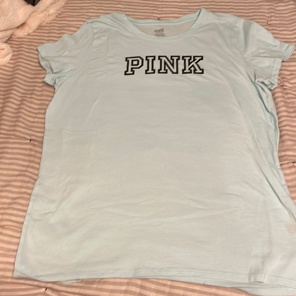 Woman’s XL light blue PINK Tee